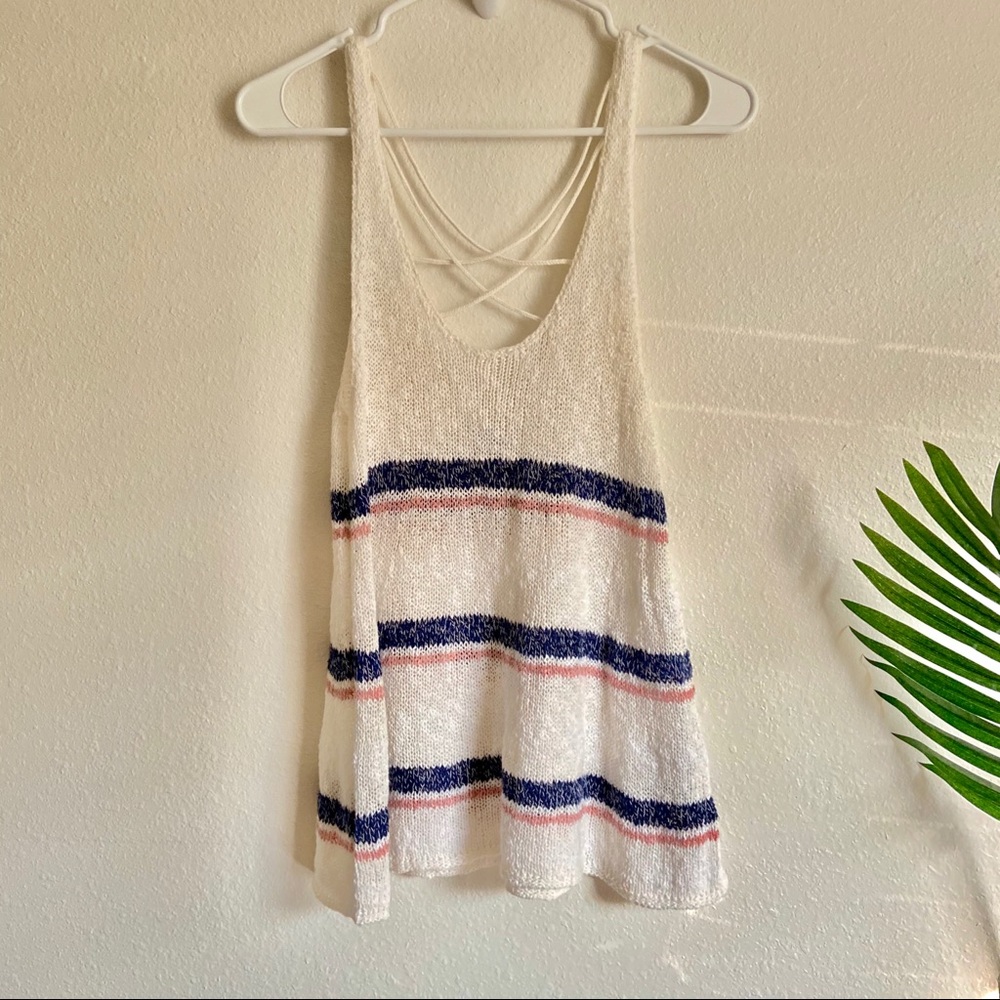 AE Knit Cross back tank top